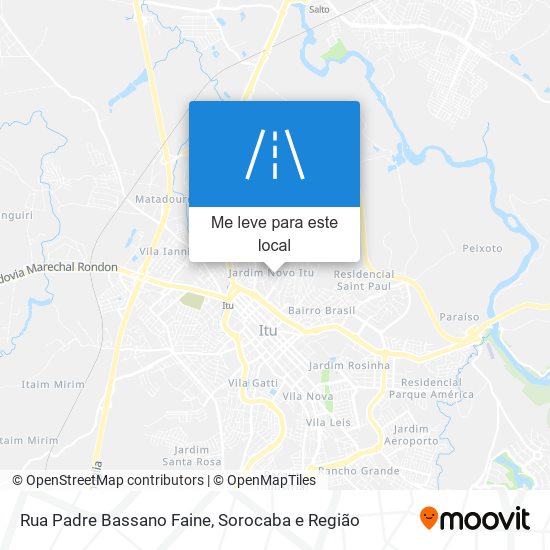 Rua Padre Bassano Faine mapa