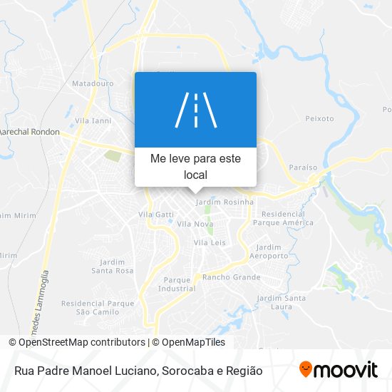 Rua Padre Manoel Luciano mapa