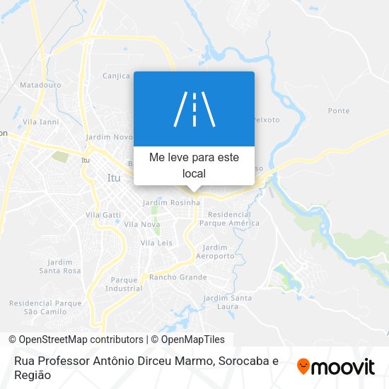 Rua Professor Antônio Dirceu Marmo mapa