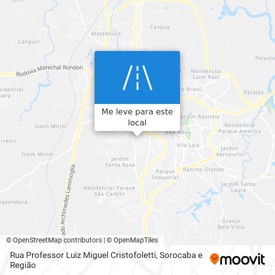 Rua Professor Luiz Miguel Cristofoletti mapa