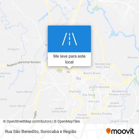 Rua São Benedito mapa