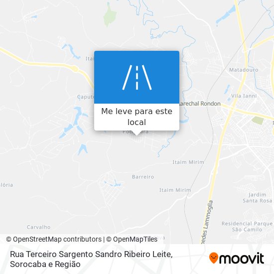 Rua Terceiro Sargento Sandro Ribeiro Leite mapa