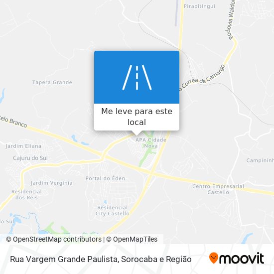 Rua Vargem Grande Paulista mapa