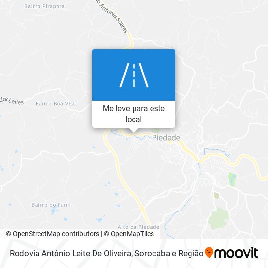 Rodovia Antônio Leite De Oliveira mapa