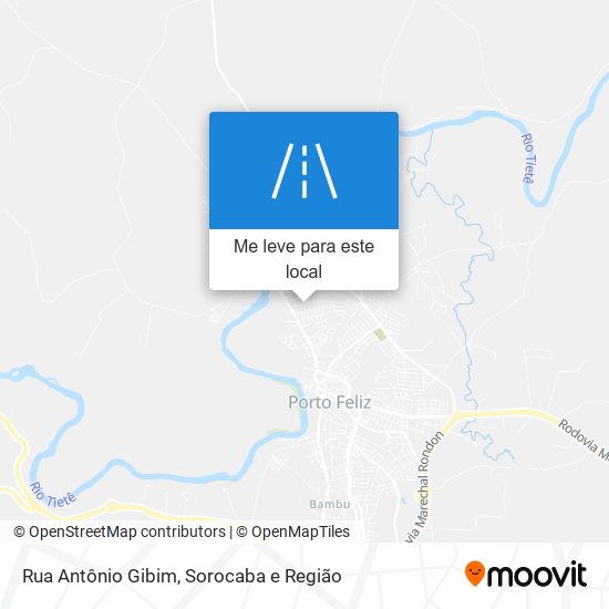 Rua Antônio Gibim mapa