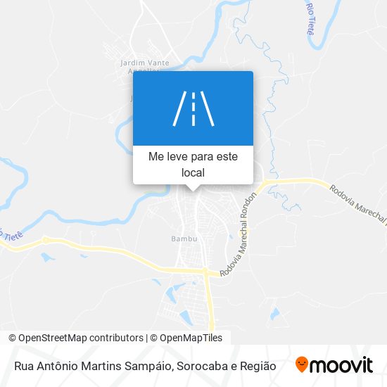 Rua Antônio Martins Sampáio mapa