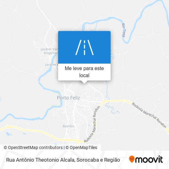 Rua Antônio Theotonio Alcala mapa