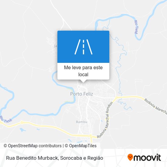 Rua Benedito Murback mapa