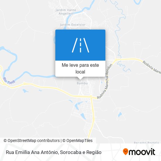 Rua Emiília Ana Antônio mapa