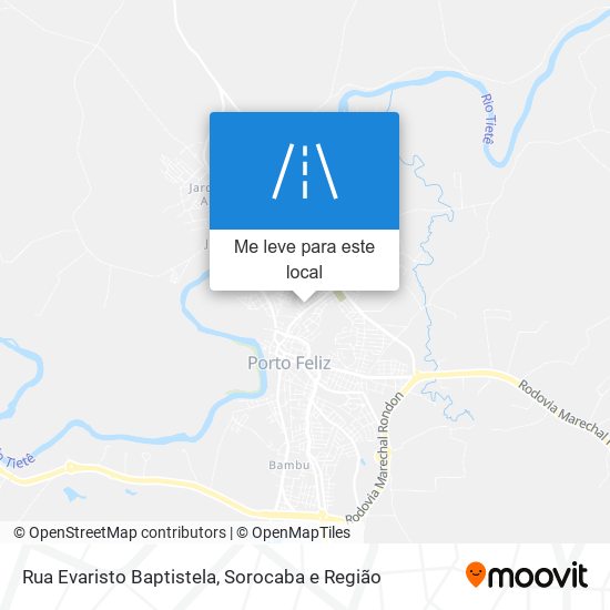 Rua Evaristo Baptistela mapa