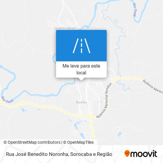 Rua José Benedito Noronha mapa