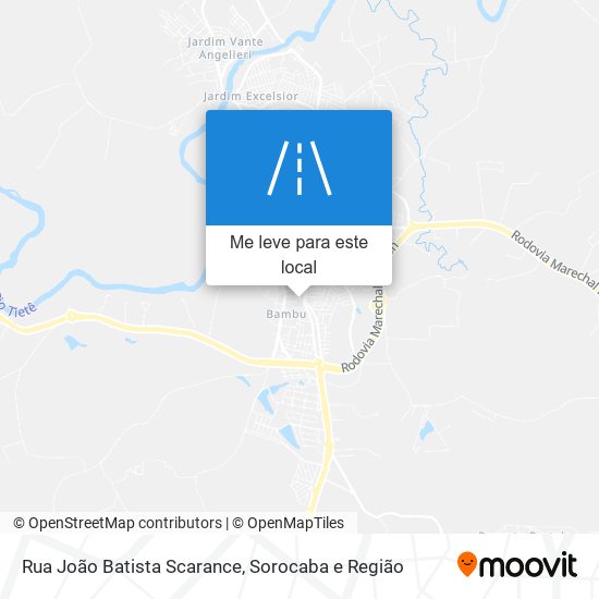 Rua João Batista Scarance mapa
