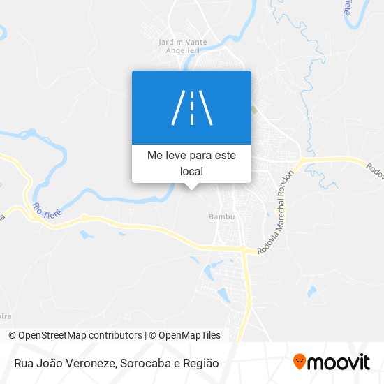 Rua João Veroneze mapa