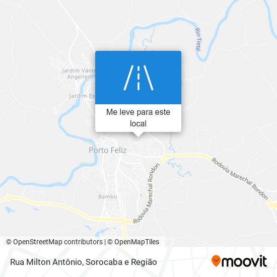 Rua Milton Antônio mapa