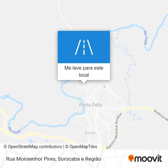 Rua Monsenhor Pires mapa