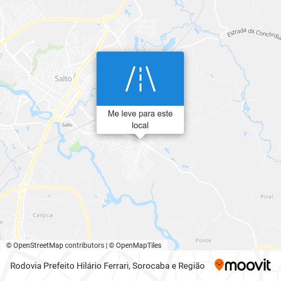 Rodovia Prefeito Hilário Ferrari mapa