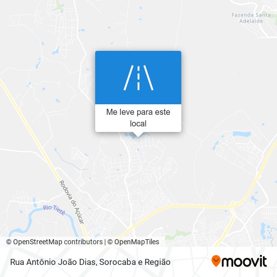 Rua Antônio João Dias mapa