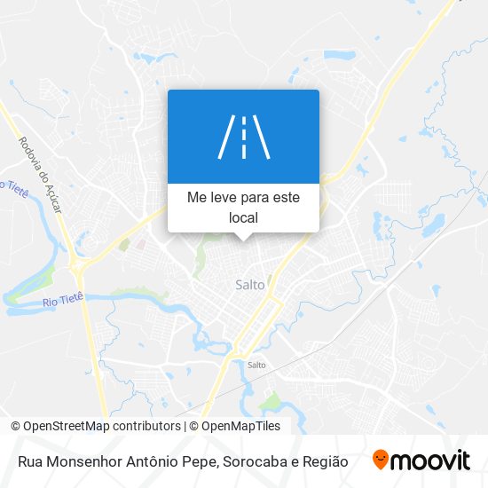 Rua Monsenhor Antônio Pepe mapa