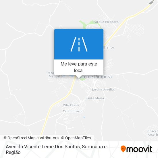 Avenida Vicente Leme Dos Santos mapa