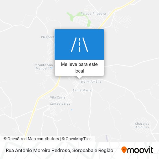 Rua Antônio Moreira Pedroso mapa