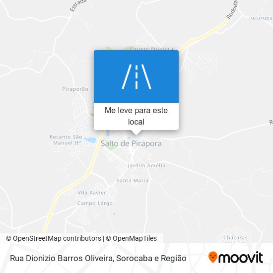 Rua Dionizio Barros Oliveira mapa