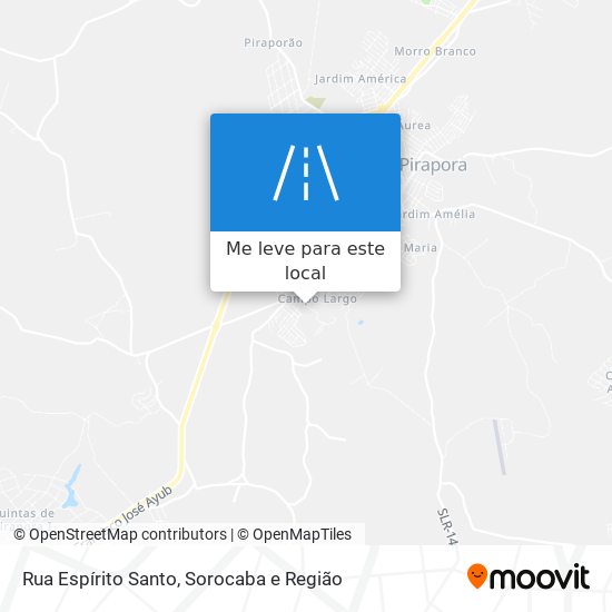 Rua Espírito Santo mapa