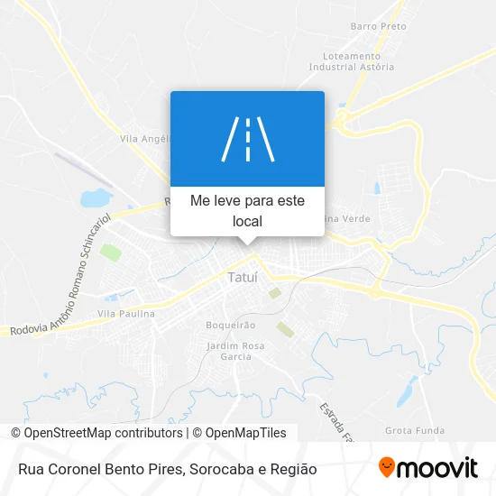 Rua Coronel Bento Pires mapa