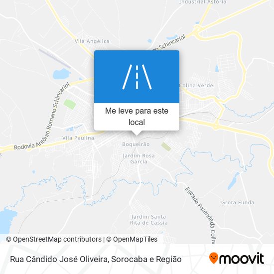 Rua Cândido José Oliveira mapa