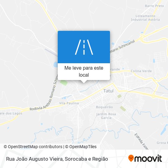 Rua João Augusto Vieira mapa