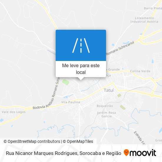 Rua Nicanor Marques Rodrigues mapa