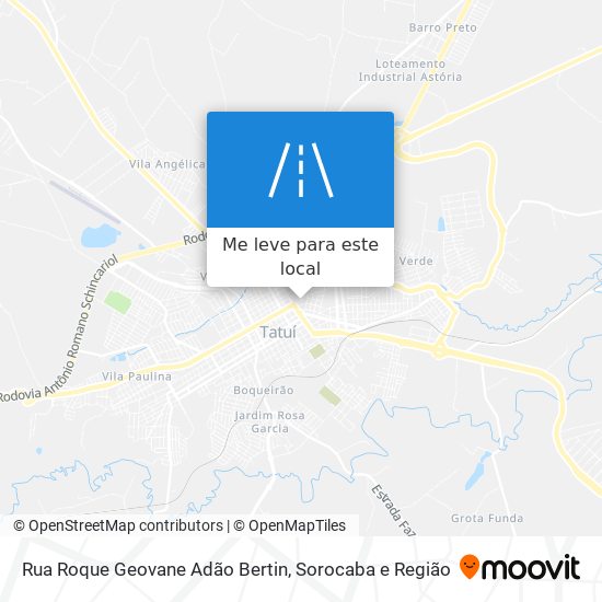 Rua Roque Geovane Adão Bertin mapa