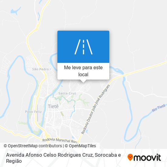 Avenida Afonso Celso Rodrigues Cruz mapa