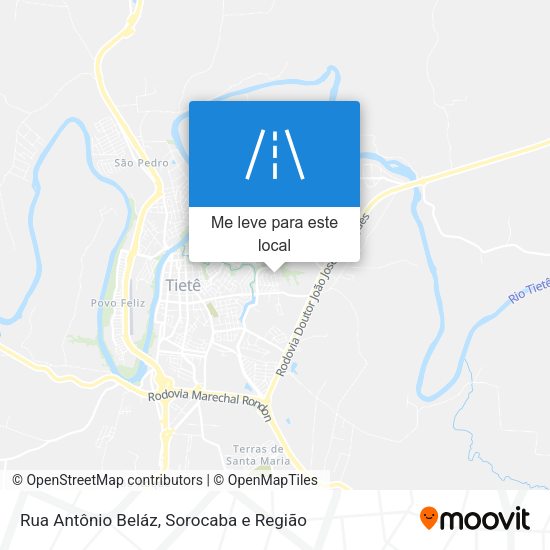 Rua Antônio Beláz mapa