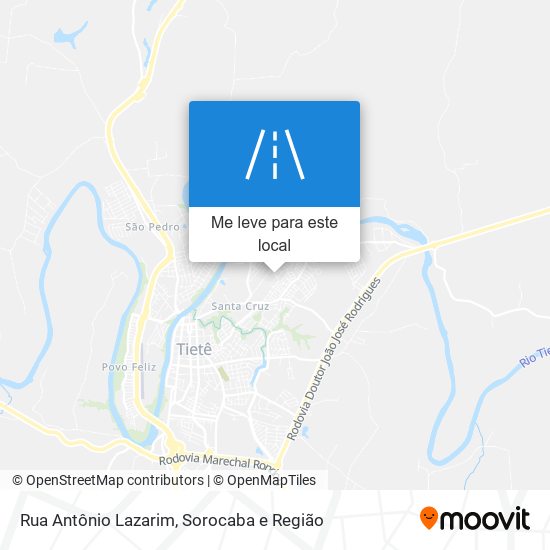 Rua Antônio Lazarim mapa