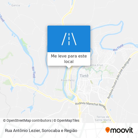 Rua Antônio Lezier mapa