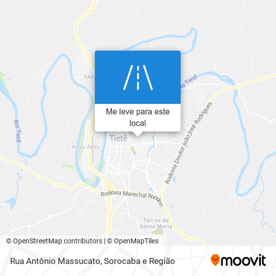 Rua Antônio Massucato mapa