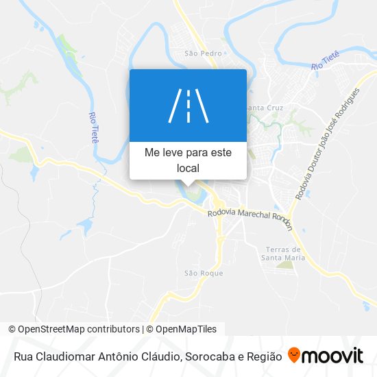 Rua Claudiomar Antônio Cláudio mapa