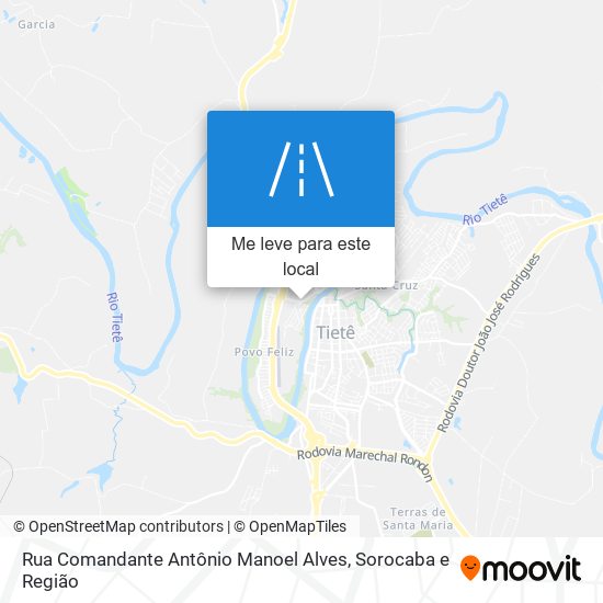 Rua Comandante Antônio Manoel Alves mapa