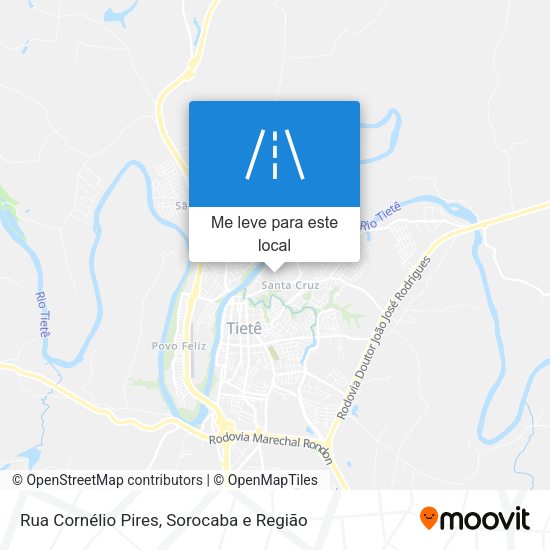 Rua Cornélio Pires mapa