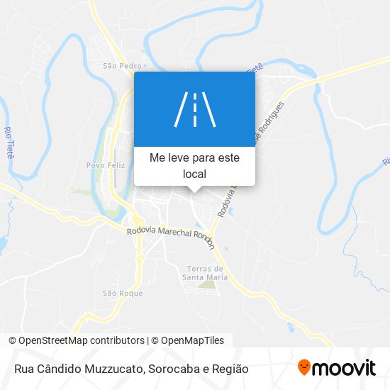 Rua Cândido Muzzucato mapa