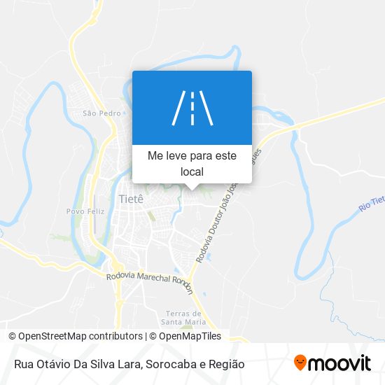 Rua Otávio Da Silva Lara mapa