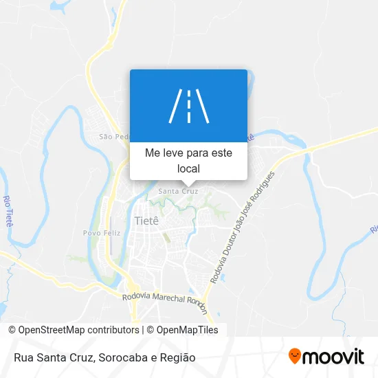 Rua Santa Cruz mapa