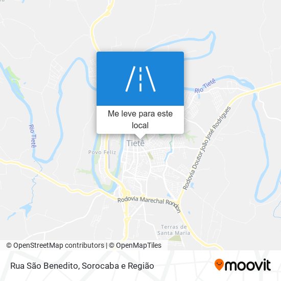 Rua São Benedito mapa