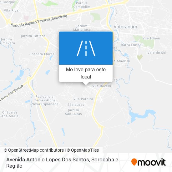 Avenida Antônio Lopes Dos Santos mapa