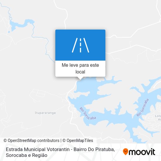 Estrada Municipal Votorantin - Bairro Do Piratuba mapa