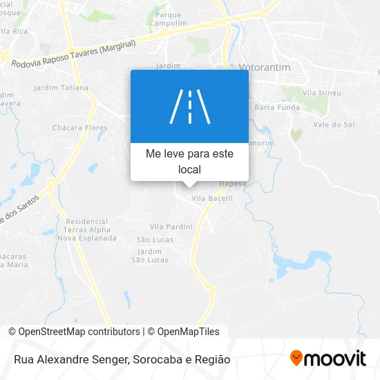 Rua Alexandre Senger mapa