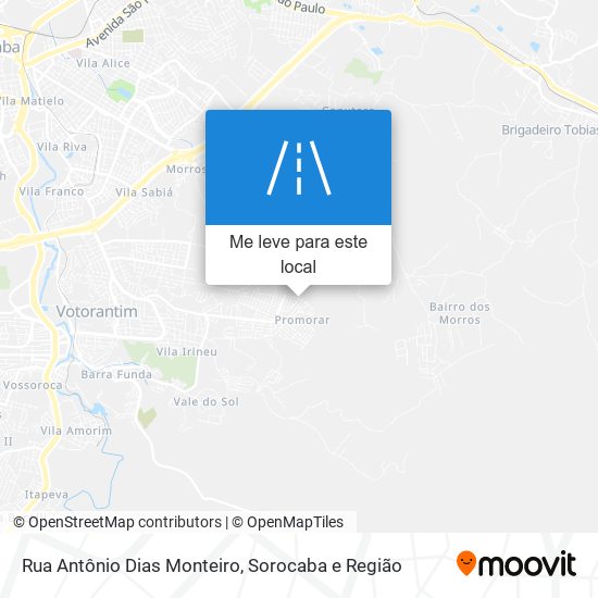 Rua Antônio Dias Monteiro mapa
