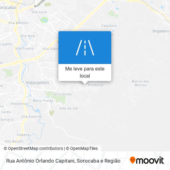 Rua Antônio Orlando Capitani mapa