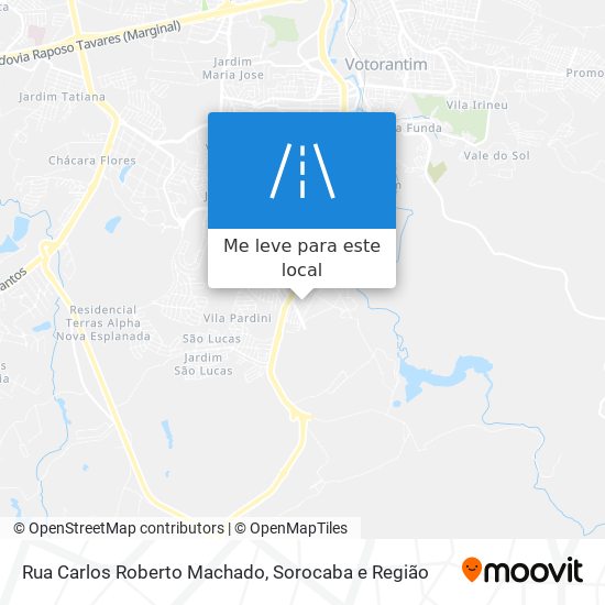 Rua Carlos Roberto Machado mapa