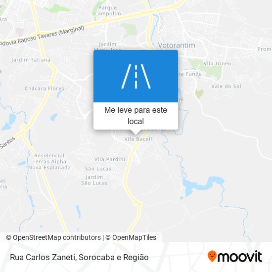 Rua Carlos Zaneti mapa